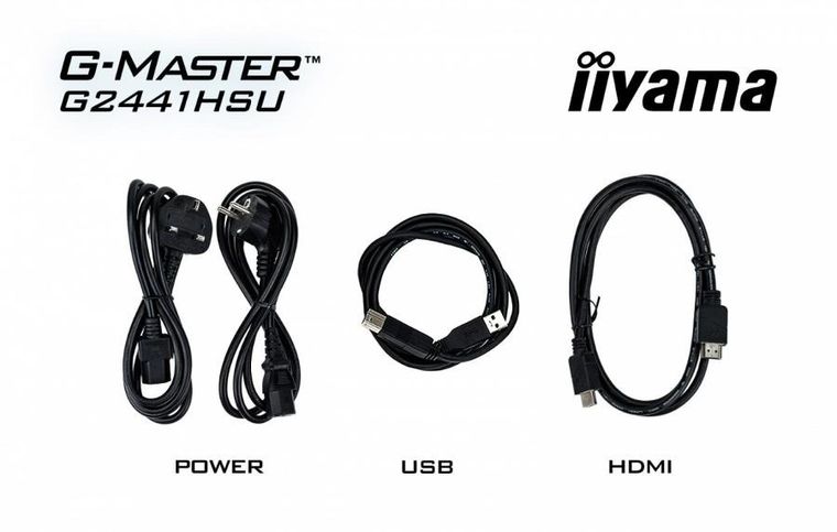 Iiyama, monitor, 23,8", G2441HSU-B1 IPS, FHD, 144Hz, 1ms, 2xUSB, 350cd
