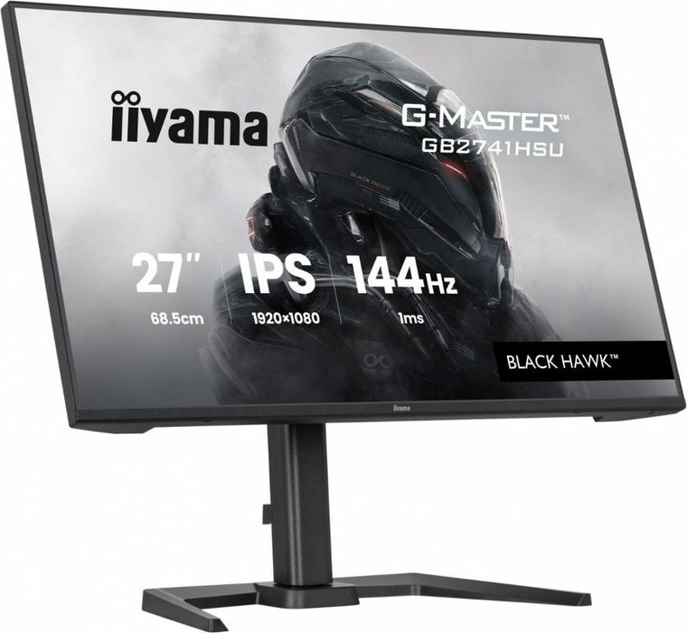 Iiyama, monitor, 27", GB2741HSU-B1 IPS, FHD, 144Hz, 1ms, 2xUSB, 350cd, HDMI, DP, HAS (150) PIVOT