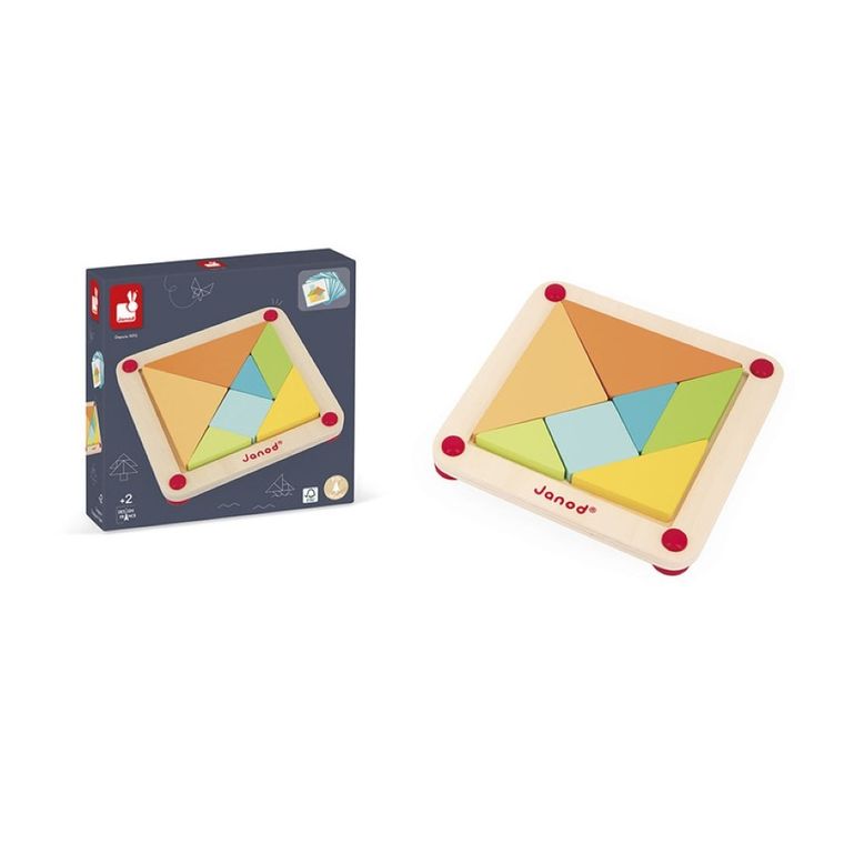 Janod, Essentiel, Tangram, drewniana układanka