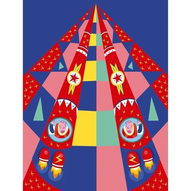 Janod, Papierowe samoloty z wyrzutnią, zestaw kreatywny