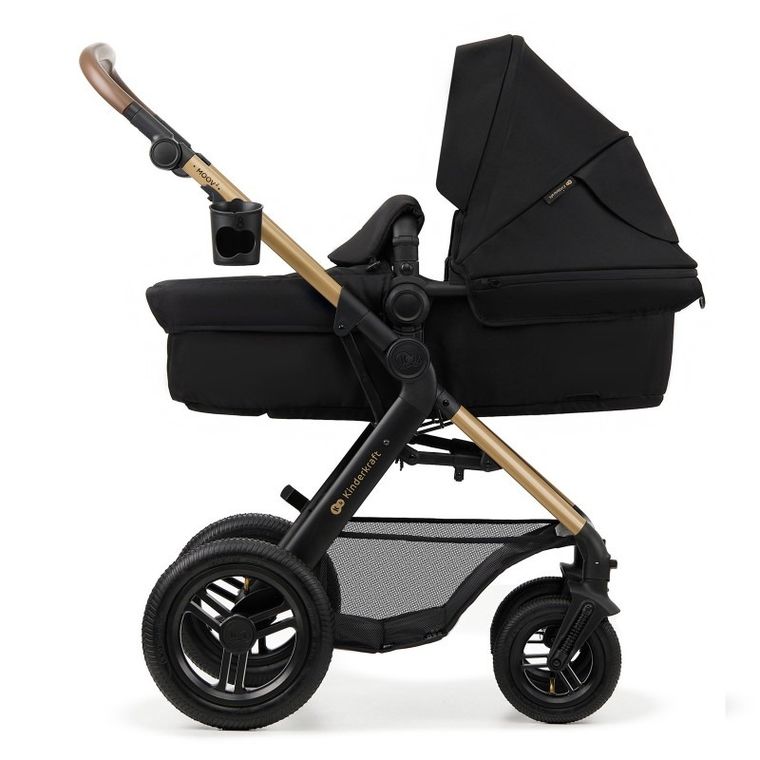 Kinderkraft, Moov 2, Air Wheels, wózek wielofunkcyjny 4w1, Pure Black