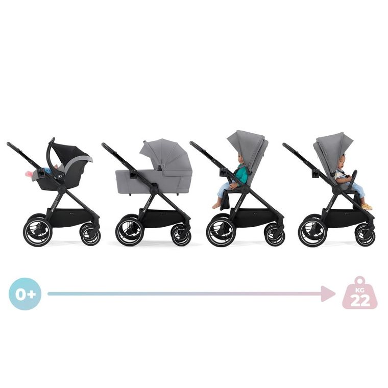 Kinderkraft, Nea, wózek wielofunkcyjny, 2w1, Midnight Black