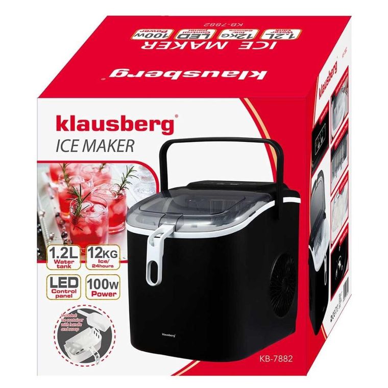 Klausberg, automatyczna kostkarka do lodu, 100W, 1,2l