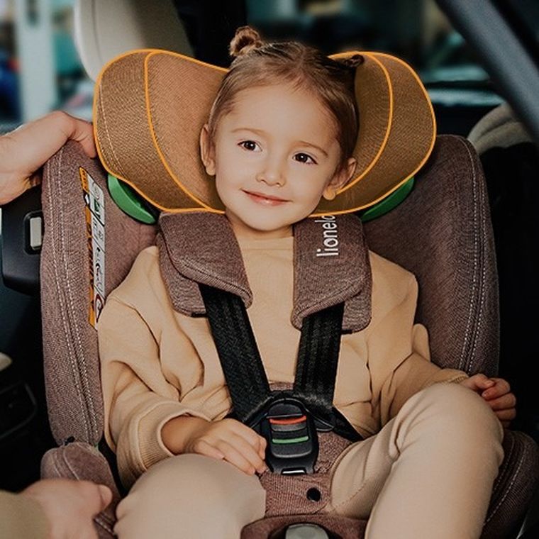 Lionelo, Harmony, fotelik samochodowy, Beige Sand Bamboo, 40-150 cm