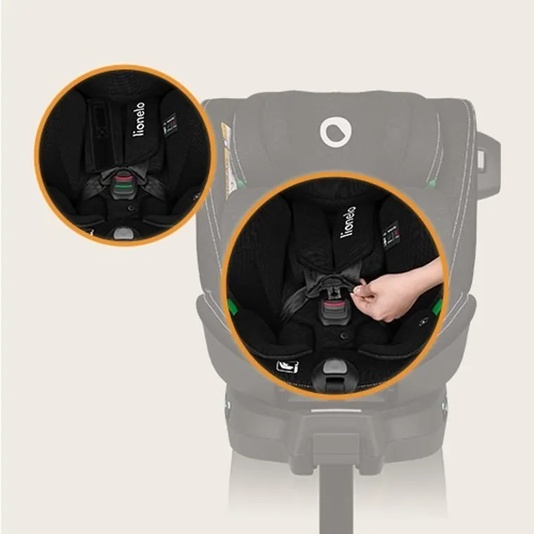 Lionelo, Harmony, I-Size, fotelik samochodowy, Concrete Bamboo, 40-150 cm
