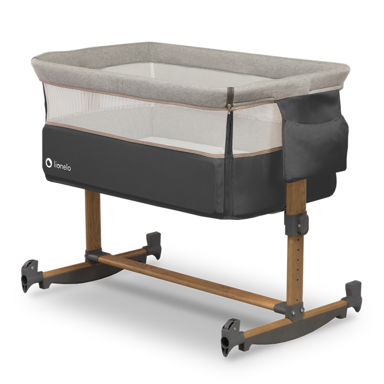 Lionelo, Leonie, łóżeczko dostawne, Grey Stone