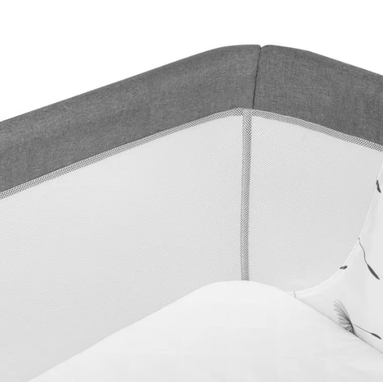 Lionelo, Leonie Plus, łóżeczko dostawne, grey stone