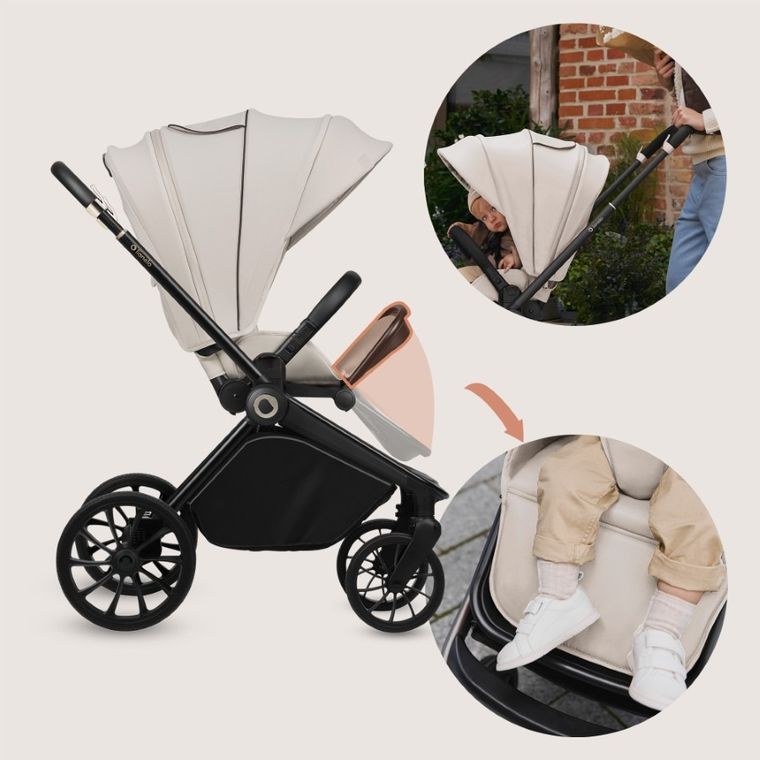 Lionelo, Mika Plus, wózek wielofunkcyjny, 3w1, Beige Sand