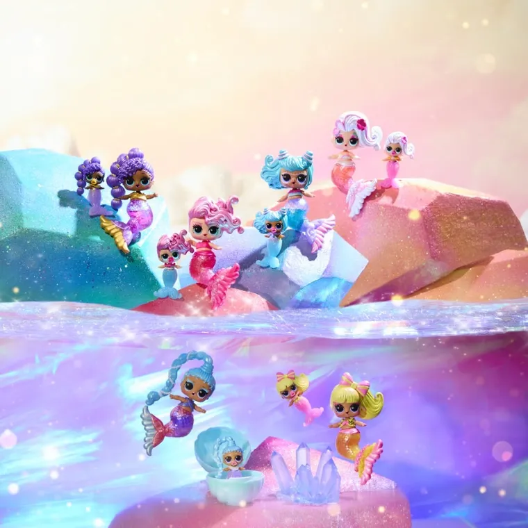 L.O.L. Surprise, Mermaids! Makeover Magic, kula niespodzianka z laleczką i błyszczykiem, 1 szt.