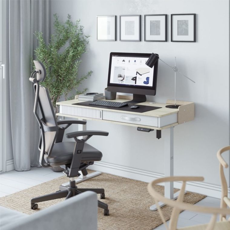 Mark Adler, Leader 8.0, biurko z regulacją wysokości, White, 120 cm