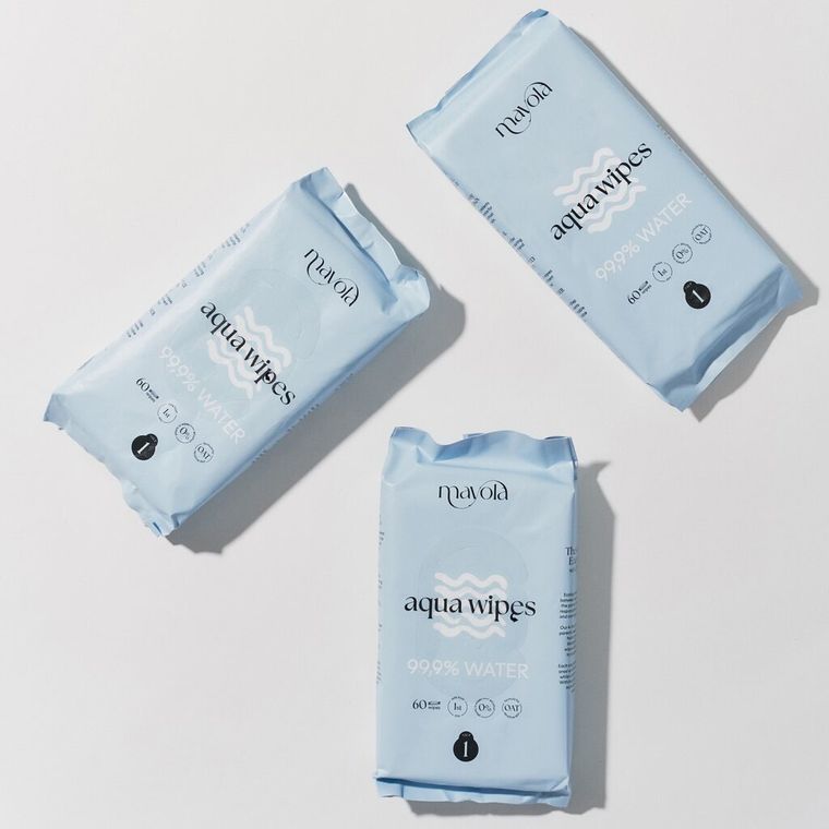 Mayola, chusteczki nawilżane, 99.9% wody i owies, 60 szt.