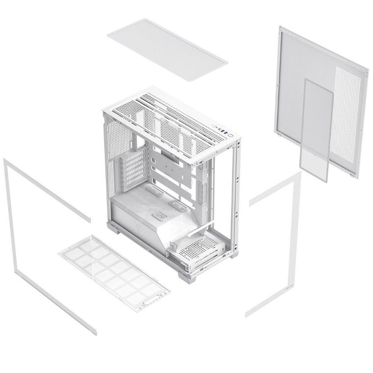 Modecom, Volcano, obudowa komputerowa, STELLAR PLUS ARGB MIDI NF, biała