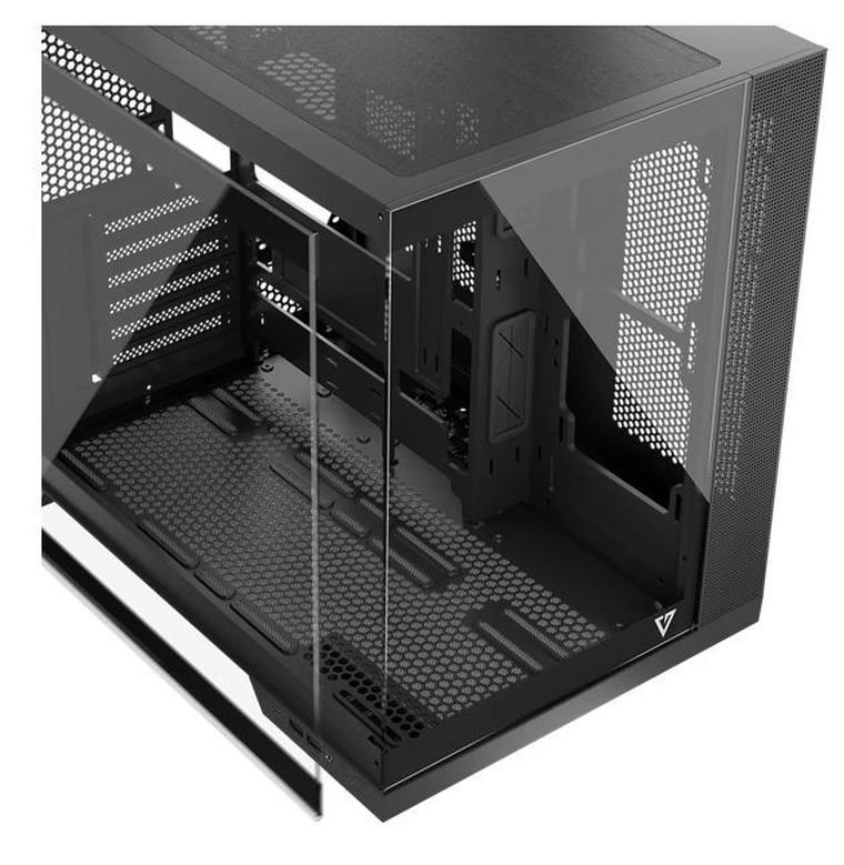 Modecom, Volcano Panorama APEX ARGB 3F Midi, obudowa komputerowa, szara