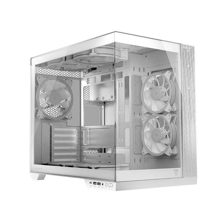 Modecom, Volcano Panorama APEX ARGB 7F MIDI, obudowa komputerowa, biała