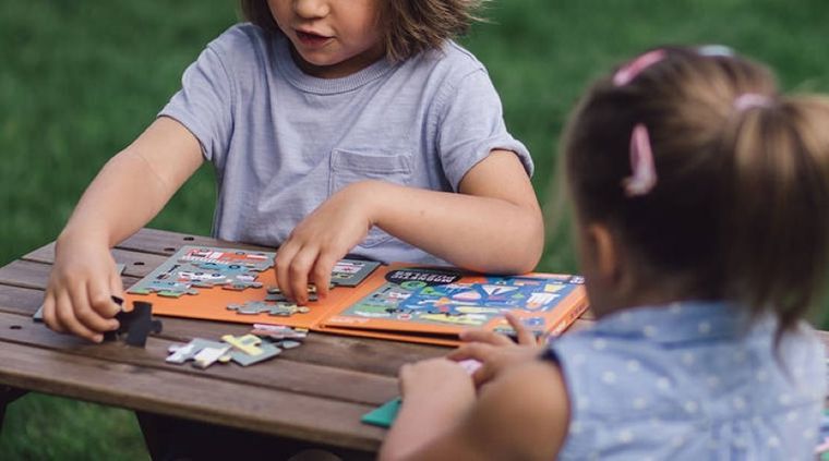 Mudpuppy, Środki transportu, puzzle magnetyczne 2w1, 20 elementów