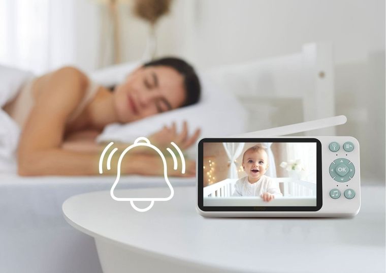 Neno, Ivo, obrotowa niania wideo z odbiornikiem, miętowa