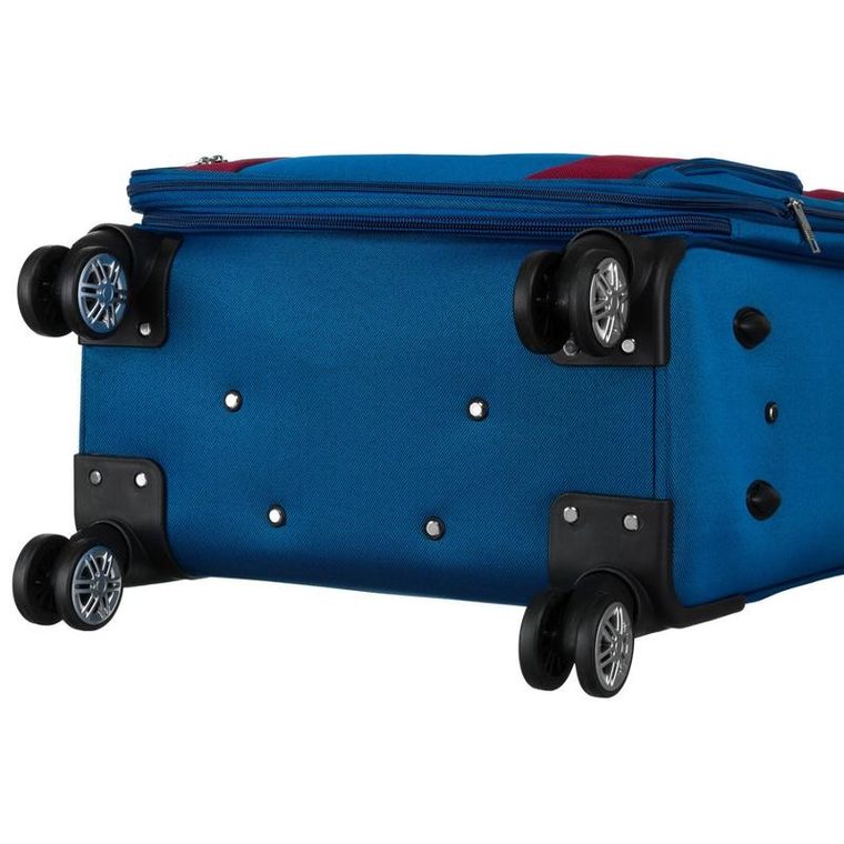 Peterson, walizka, średnia, granatowo-czerwona, 68 cm