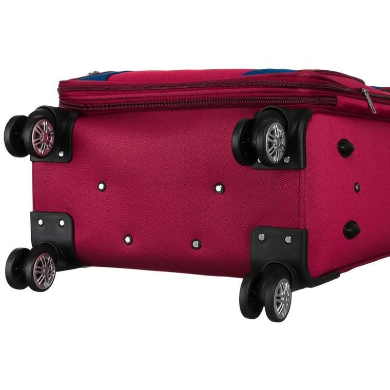 Peterson, walizka, wykonana z poliestru, średnia, czerwono-niebieska, 68 cm