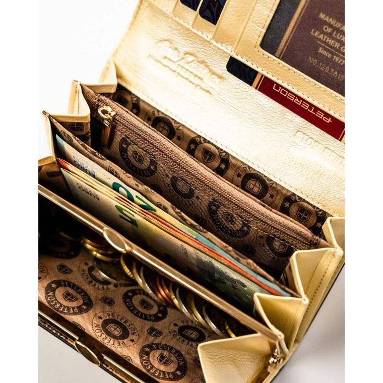 Portfel, czarny, skórzany, Peterson