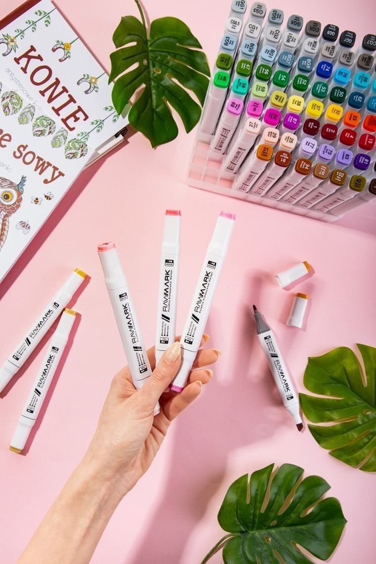 Rawmark, PurePro, promarkery + etui ze stelażem, 80 kolorów