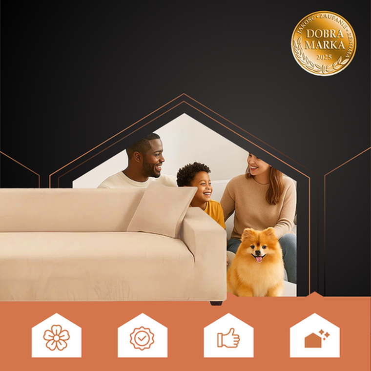 Ruhhy, pokrowiec na kanapę, beżowy, 145-185 cm