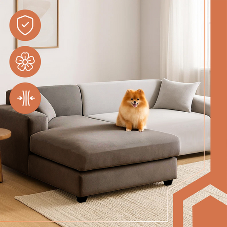 Ruhhy, pokrowiec na kanapę, jasnoszary, 145-185 cm