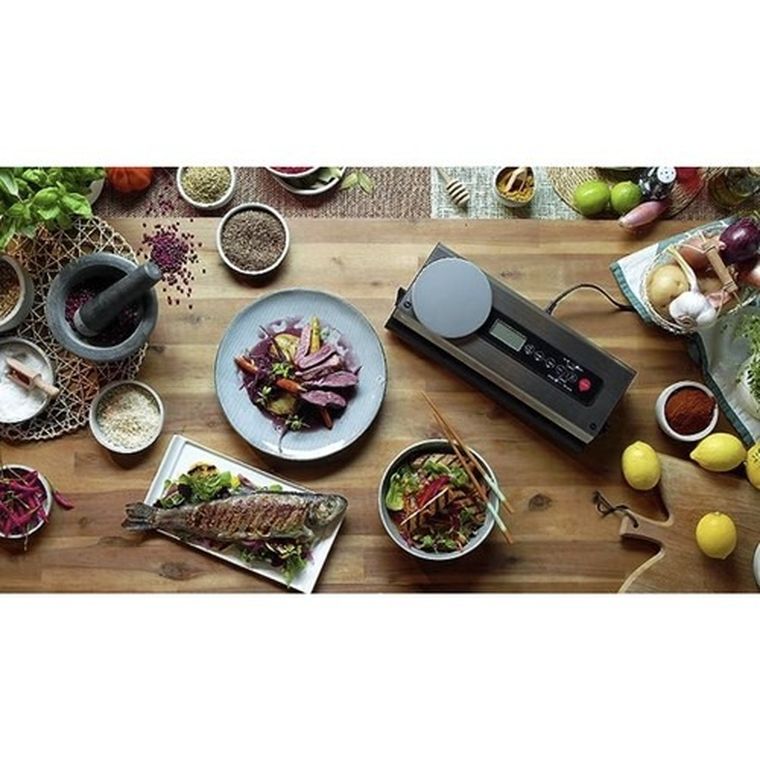 Ruhhy, zgrzewarka do folii z wagą i zestawem rolek