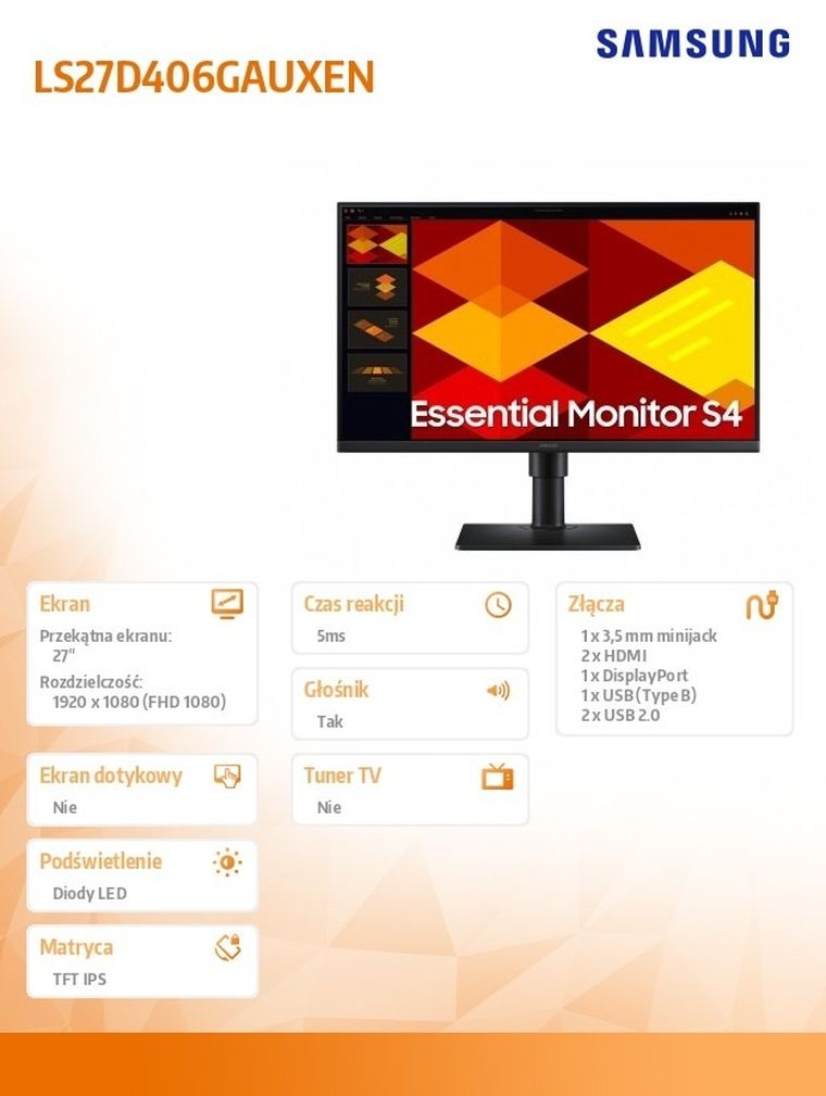 Samsung, monitor, 27 cali, S40GD