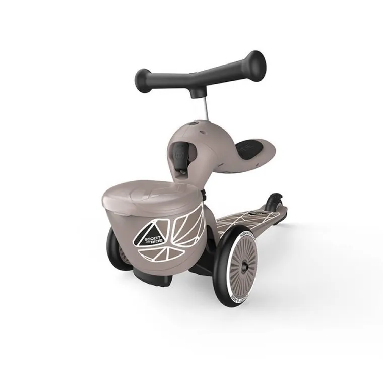 Scoot & Ride, Highwaykick 1, Lifestyle, jeździk i hulajnoga 2w1, Brown Lines
