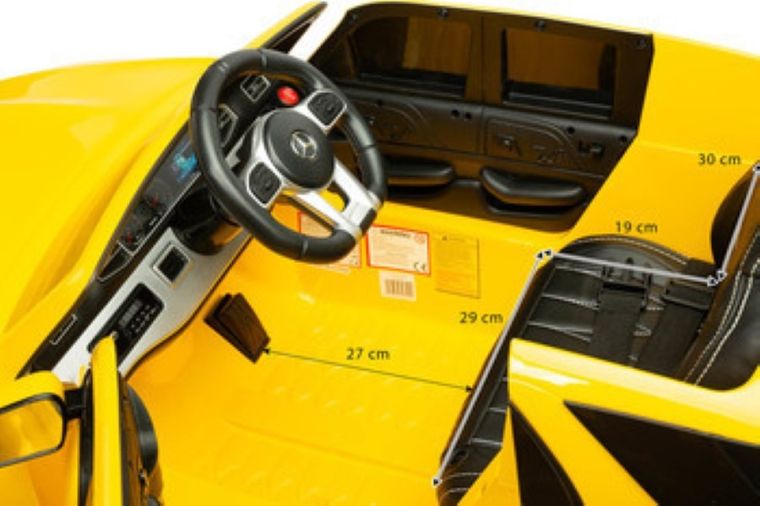 Toyz, Mercedes-Benz, W166, pojazd na akumulator, żółty