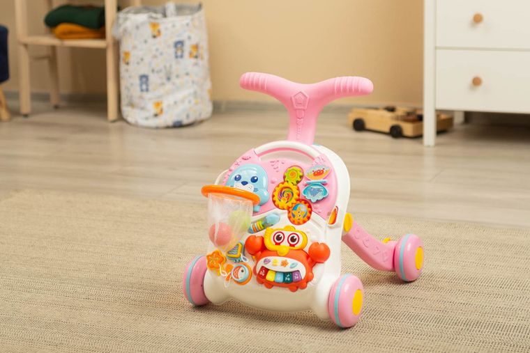 Toyz, Spark, chodzik, stolik edukacyjny, 2w1, pink
