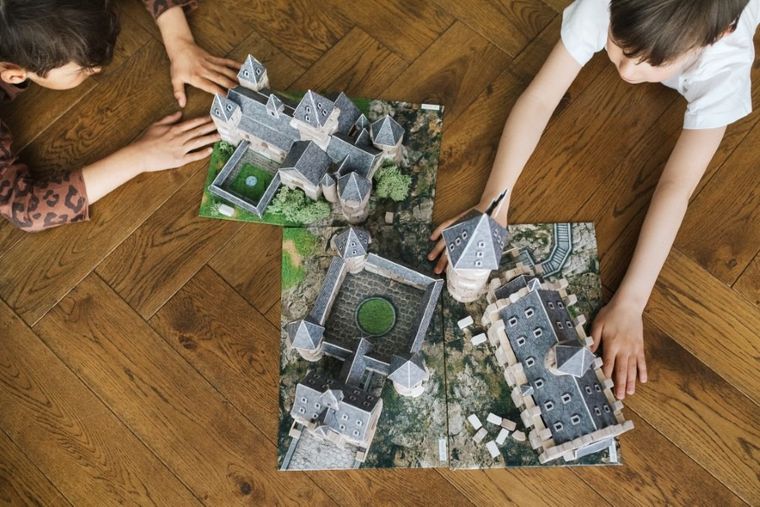 Trefl, Buduj z cegły, Harry Potter, Long Gallery, zestaw kreatywny z akcesoriami, 385 elementów