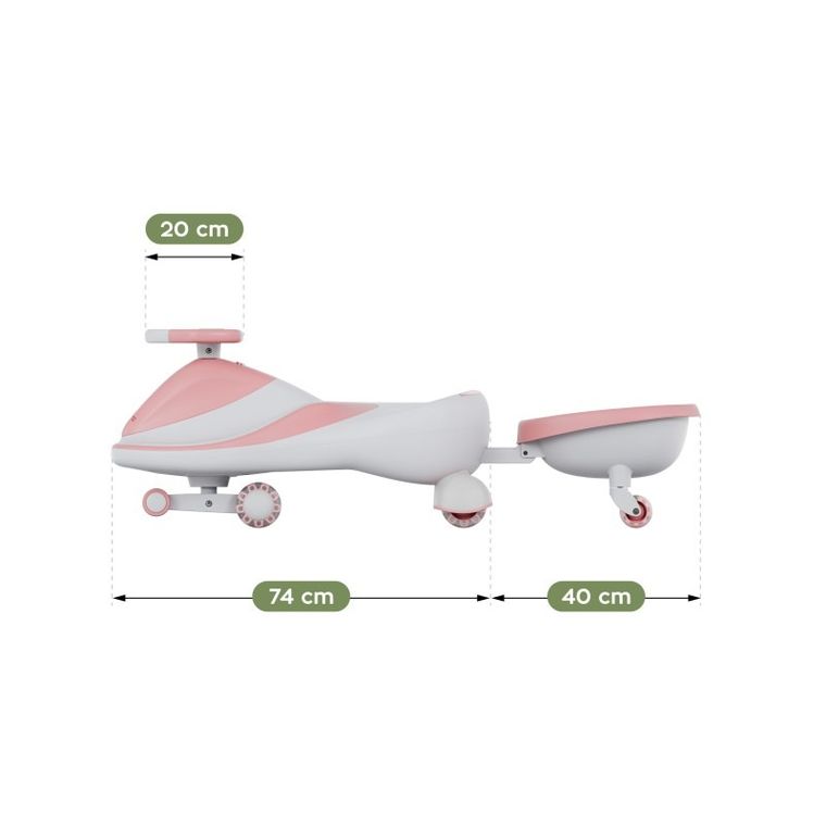 Tulano, Focus 55, jeździk grawitacyjny, pink