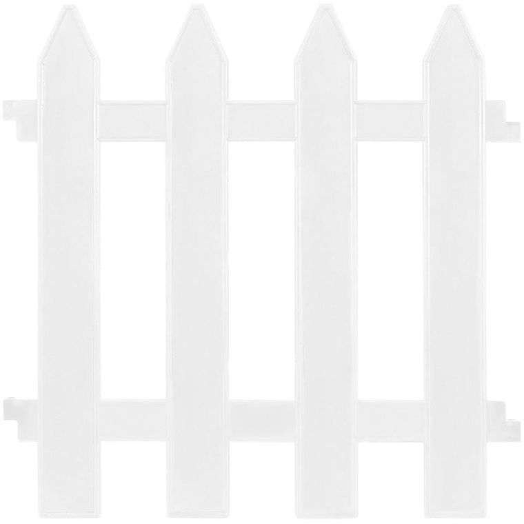 Vilde, płotek ogrodowy biały 30-30 cm 10 szt.