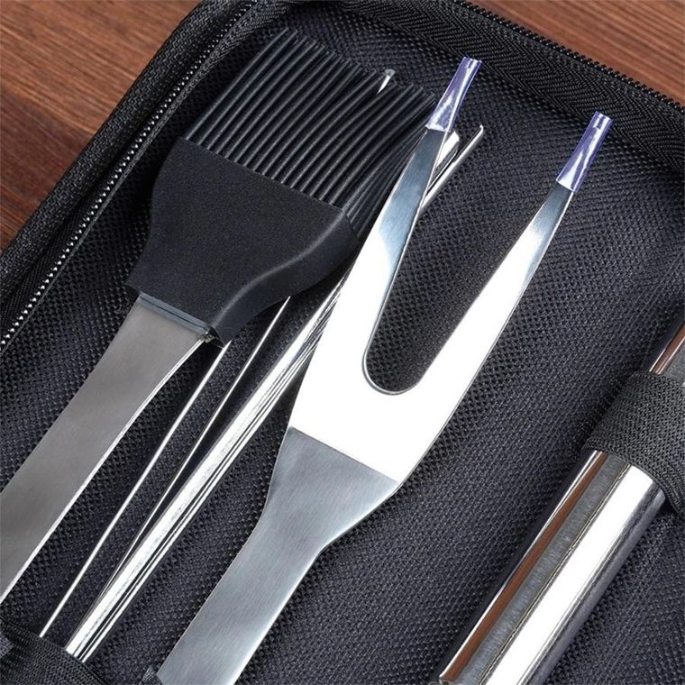 Vilde, przybory do grilla w etui, 10 elementów