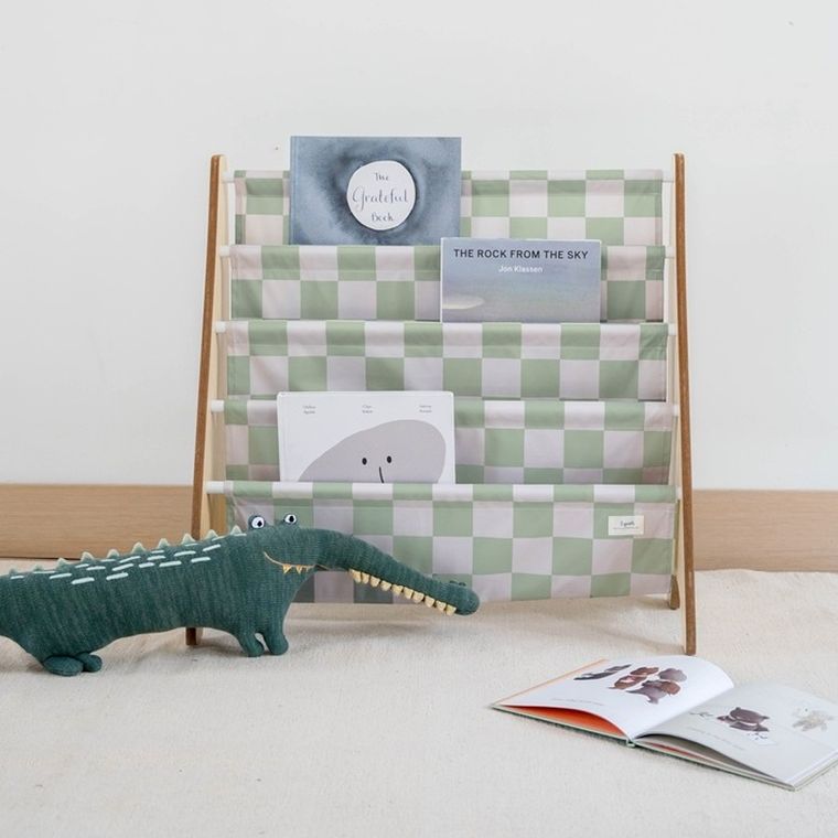 3 Sprouts, Checkerboard, stojak na książki, recycled, green