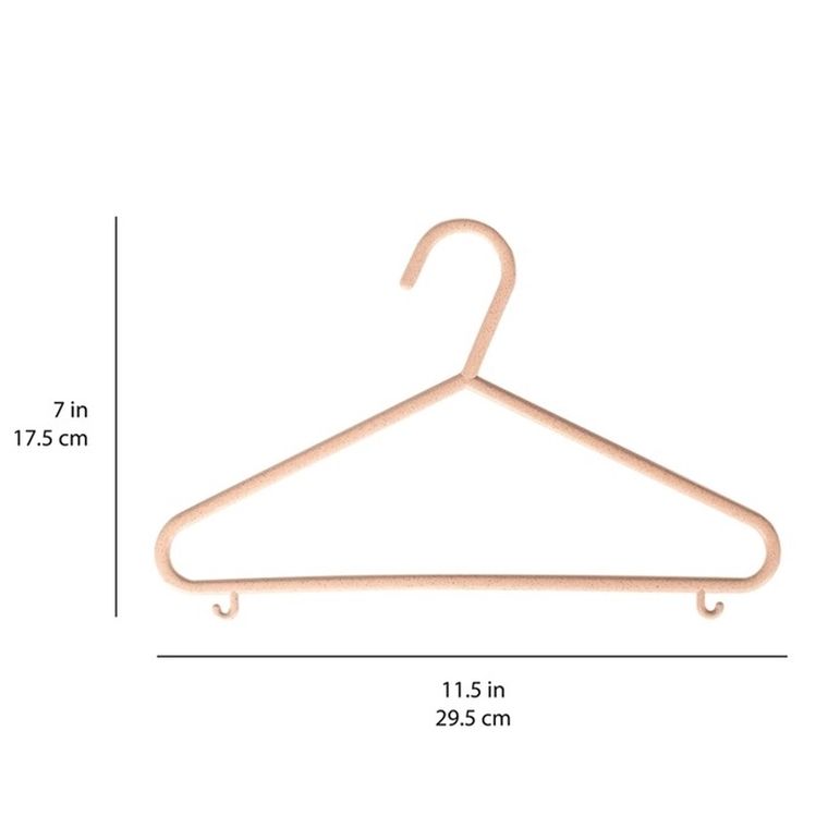 3 Sprouts, Eko, wieszaki dla dzieci, pink, 15 szt.