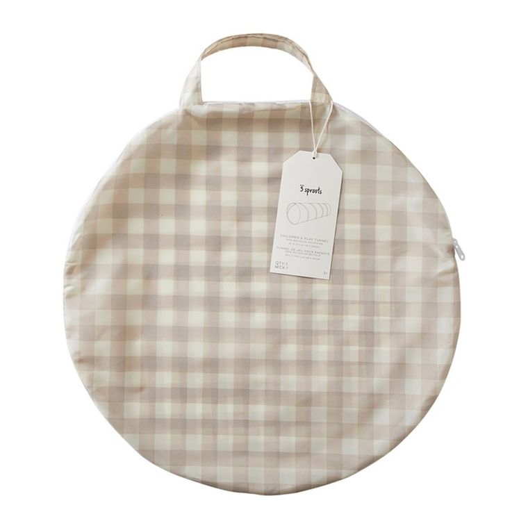 3 Sprouts, Gingham, tunel do zabawy, Beige