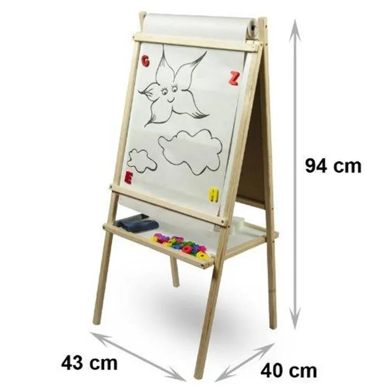 3toysm, tablica magnetyczna, dwustronna, drewniana