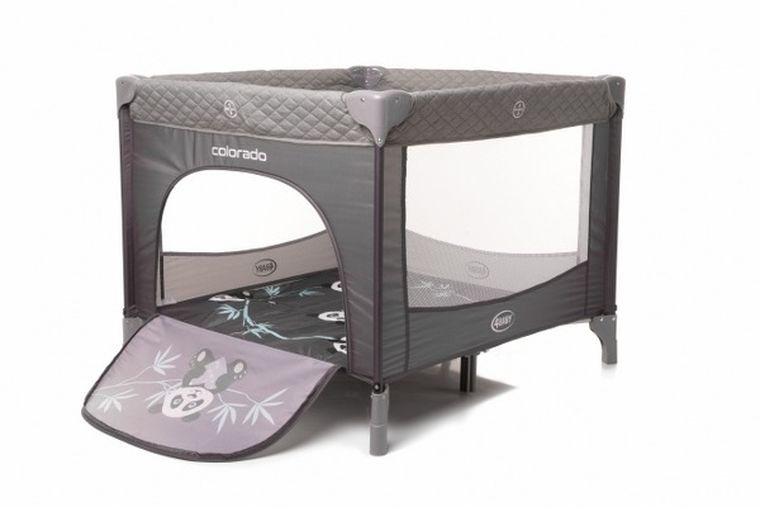 4Baby, Colorado, łóżeczko turystyczne, kojec, Grey