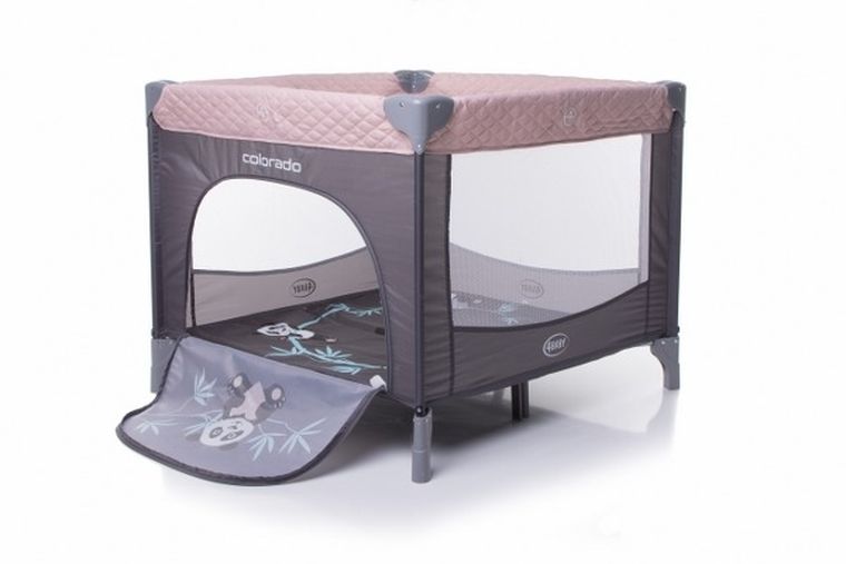4Baby, Colorado, łóżeczko turystyczne, kojec, Pink