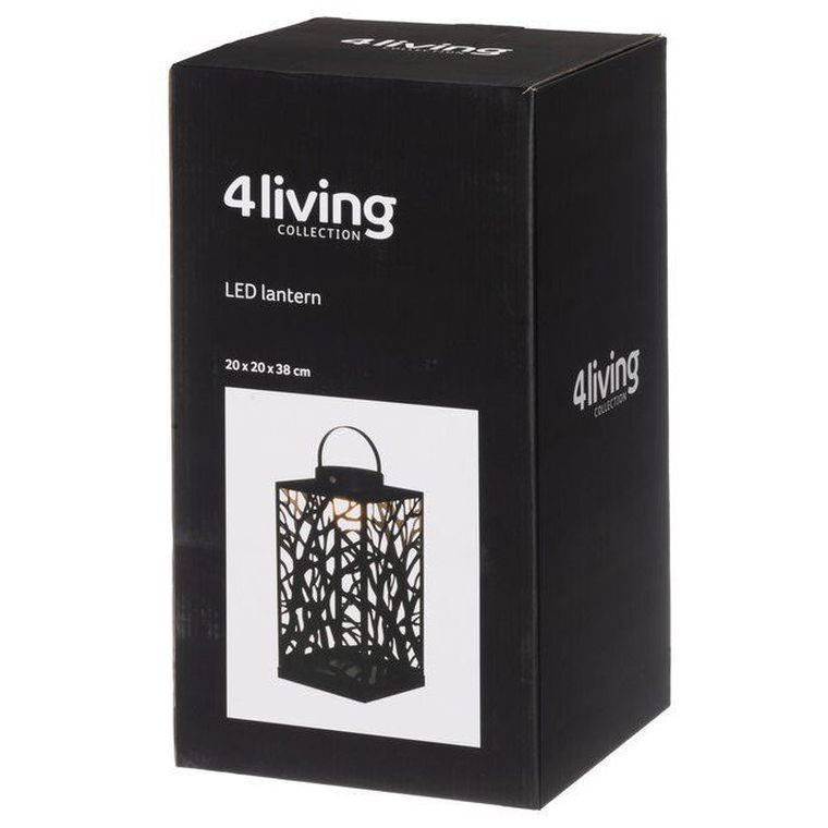 4living, ażurowy lampion led, 38 cm