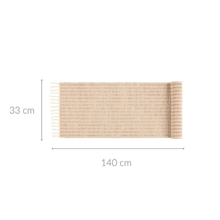 4living, bieżnik na stół, z juty i bawełny, 33-140 cm