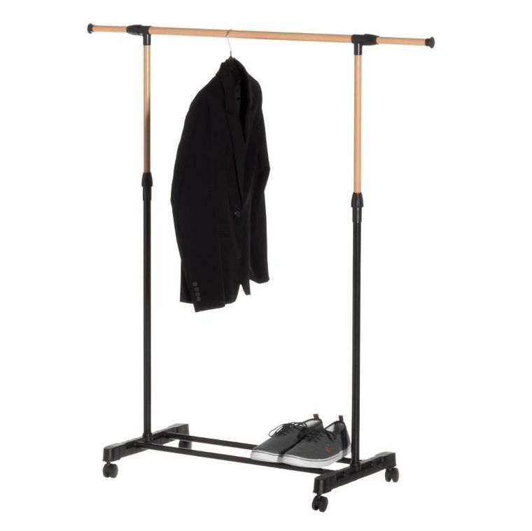 4living, Cascia, mobilny wieszak na ubrania, metalowy, 43-145-160 cm