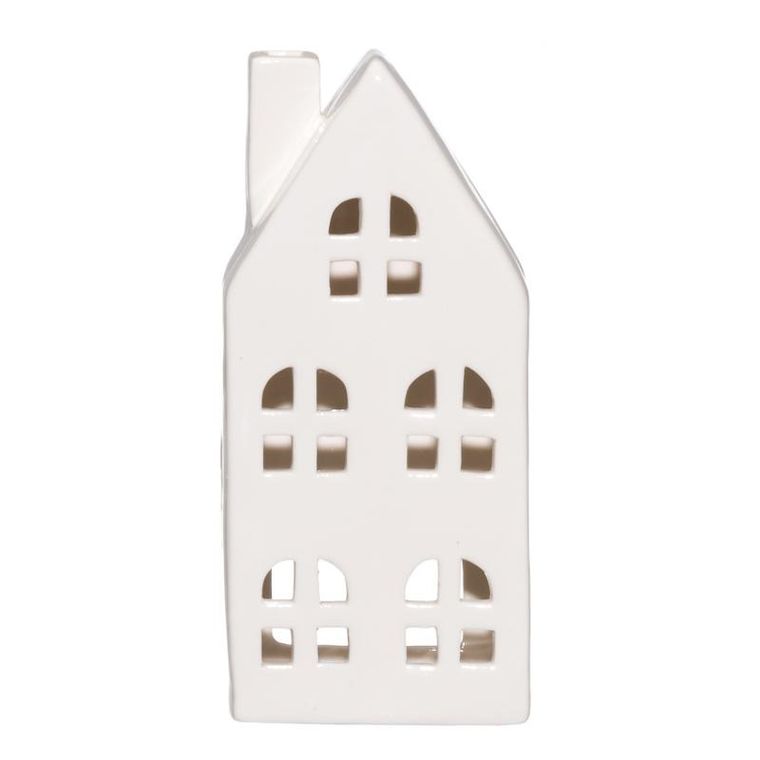 4living, ceramiczny lampion, domek, 17 cm