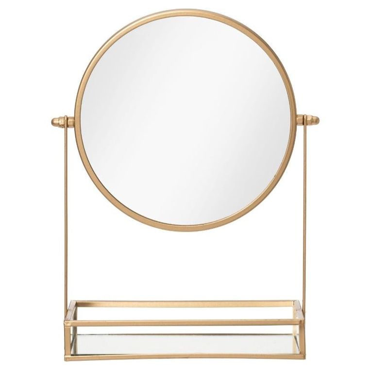 4living, lusterko kosmetyczne z tacką, Gemmy, Ø 20 cm