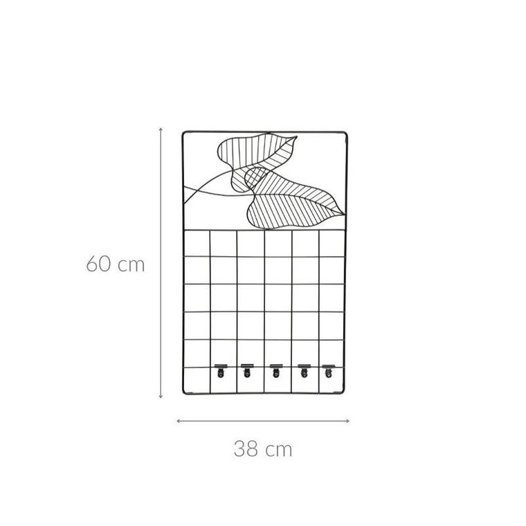 4living, metalowa tablica krata na notatki, 38-60 cm