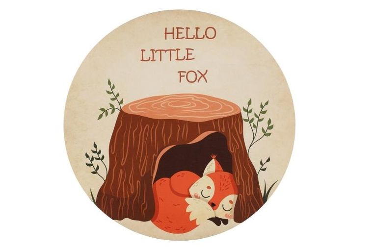 4living, okrągłe obrazki ze zwierzątkami do pokoju dziecięcego, 3 szt.