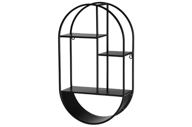 4living, owalna półka ścienna siiri, 35-60 cm