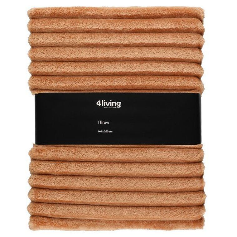 4living, poliestrowy koc w prążki, Morris, 140-200 cm